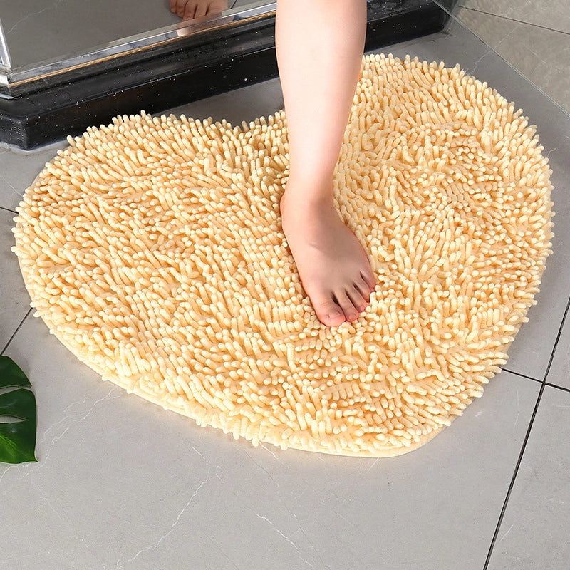 Casual Elegant Heart Shape Solid Color Polyester Carpet Bathing