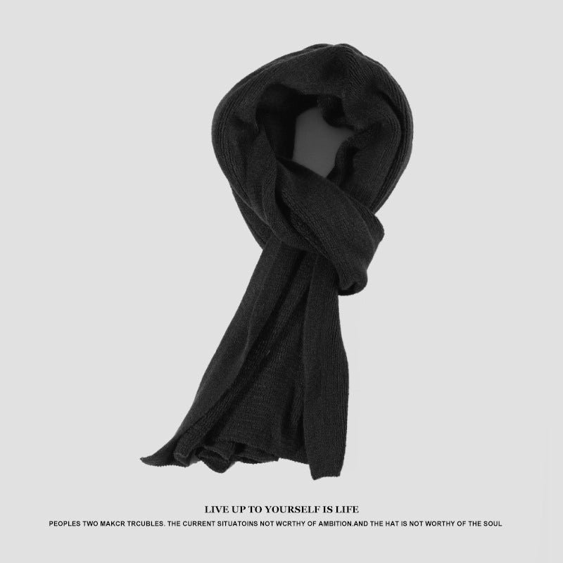Women's Minimalist Classic Style Solid Color Yarn Scarf