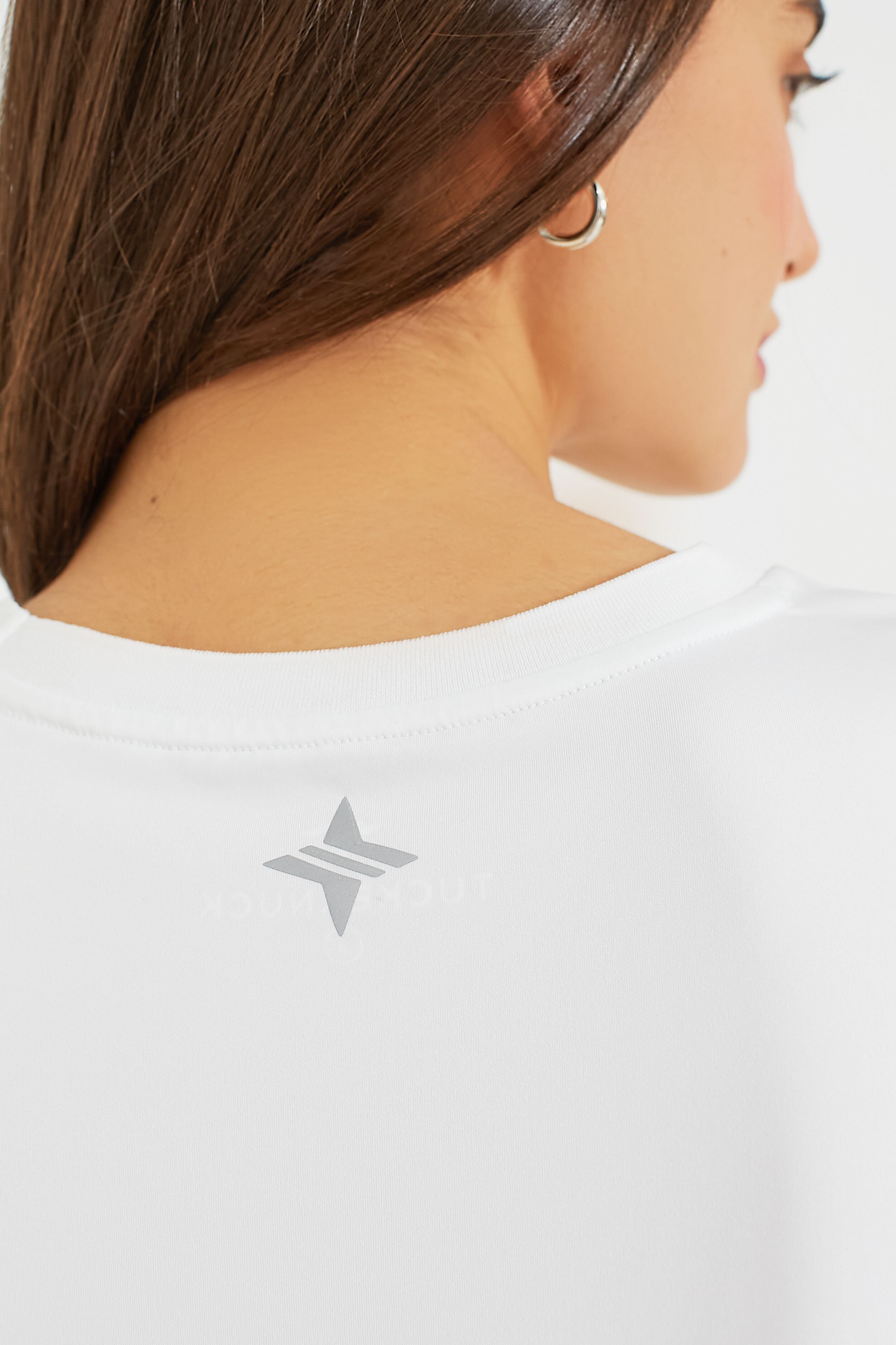 White Cropped Ryan Boyfriend Tee