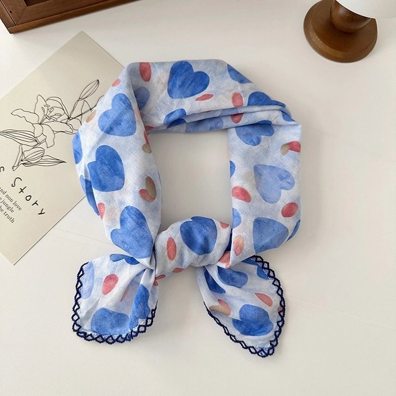 Women's Elegant Sweet Printing Cotton And Linen Silk Scarf