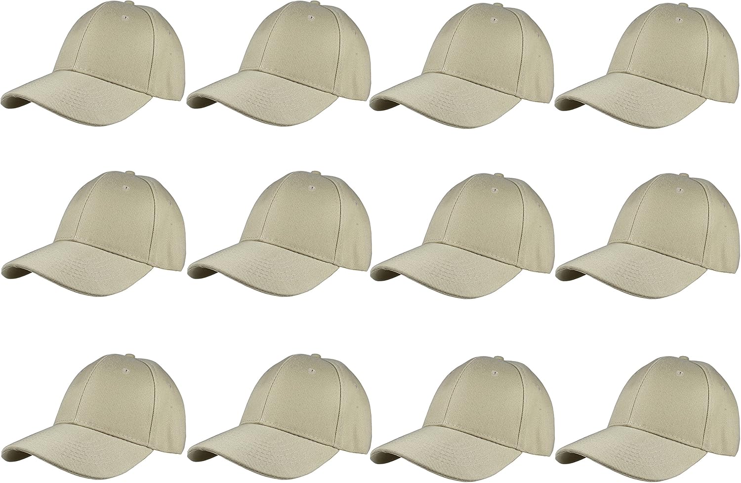 Gelante Plain Blank Baseball Caps Adjustable Back Strap Wholesale LOT 12 PC'S
