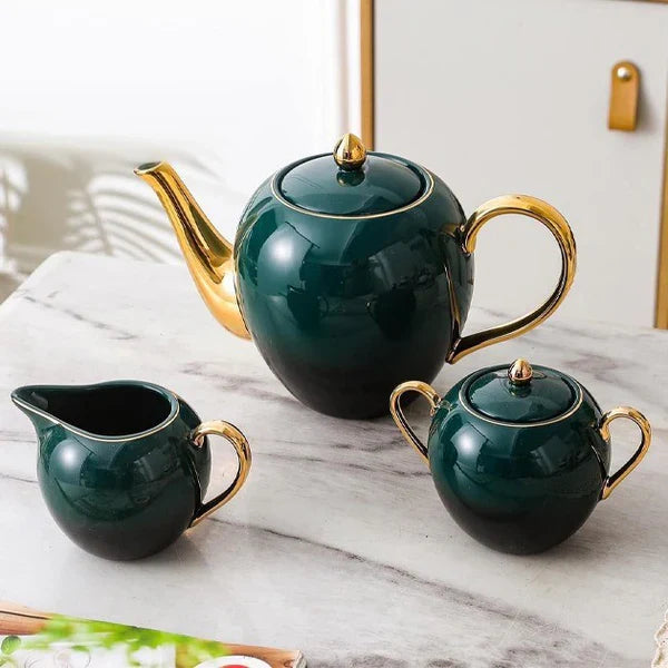 LUXORMOVE TEA & CAKE SET - DARK GREEN