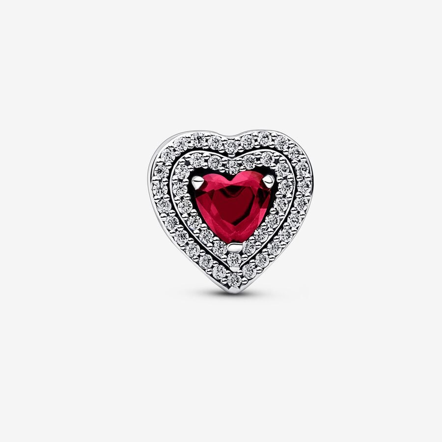 Sparkling Levelled Heart Pandora Charm