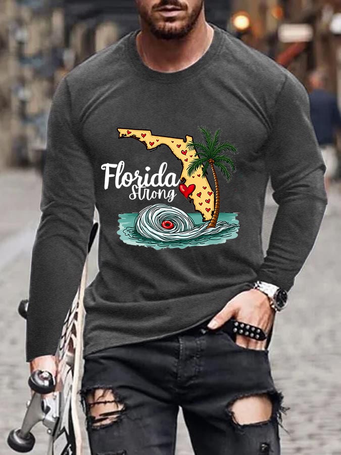 Men's Florida Strong Printed Casual T-Shirt