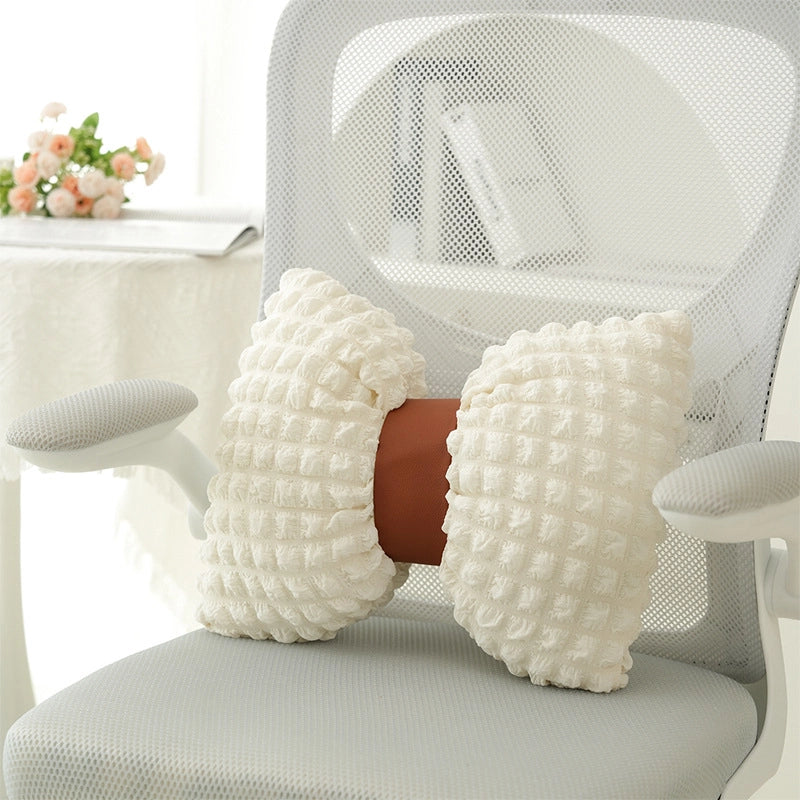 Sweet Solid Color Bow Knot Plush Throw Pillow Couch & Sofa Decor