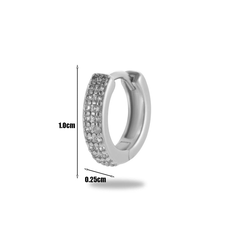 1 Piece Minimalist Classic Style Geometric Plating Inlay Copper Zircon 18k Gold Plated Ear Studs