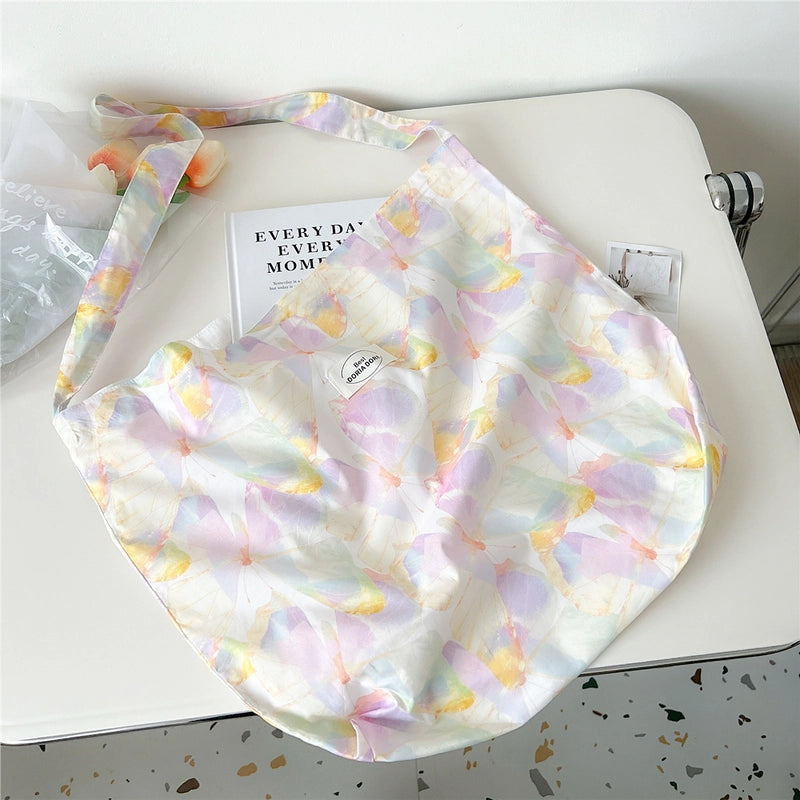 Women's Medium Polyester Floral Elegant Streetwear Square Open Underarm Bag