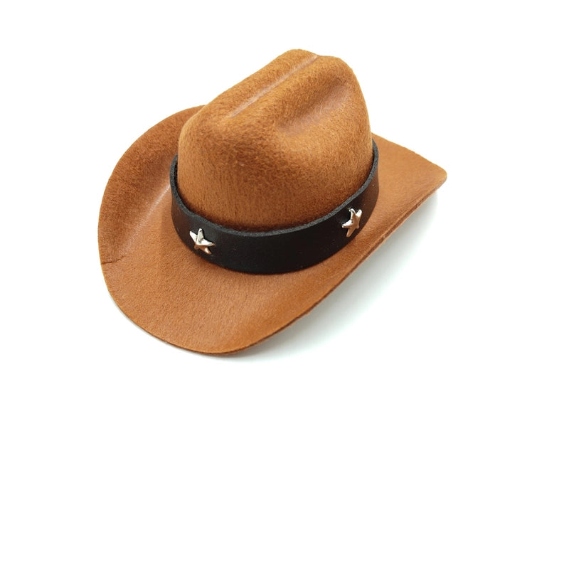 Cowboy Style Polyester Solid Color Pet Hat