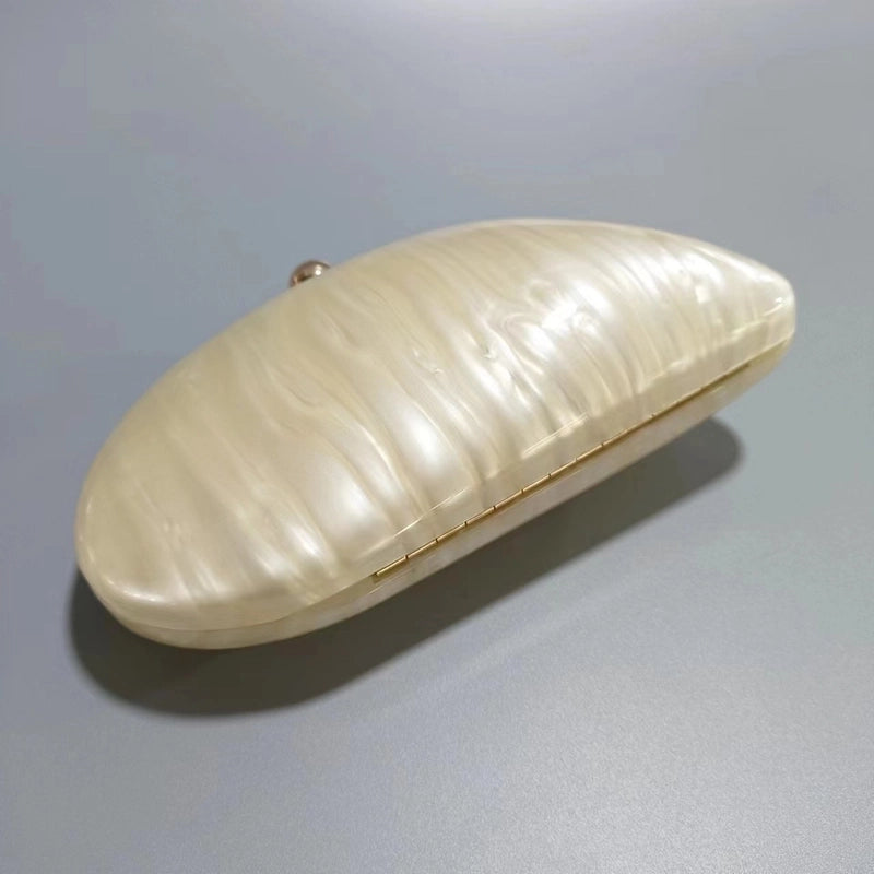 Green Arylic Solid Color Dumpling Shape Evening Bags
