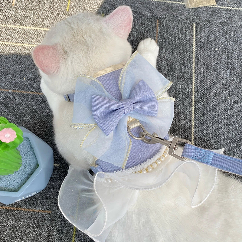 Cat Walking Cat Rope Cat Chest Strap Traction Rope Anti-break Out Special Pet Clothes Cat Walking Rope Dog Rope