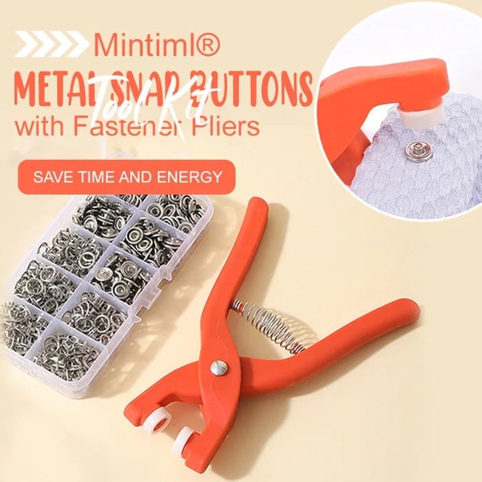 🔥  Promotion 48% OFF🔥Metal Snap Buttons with Fastener Pliers Tool Kit