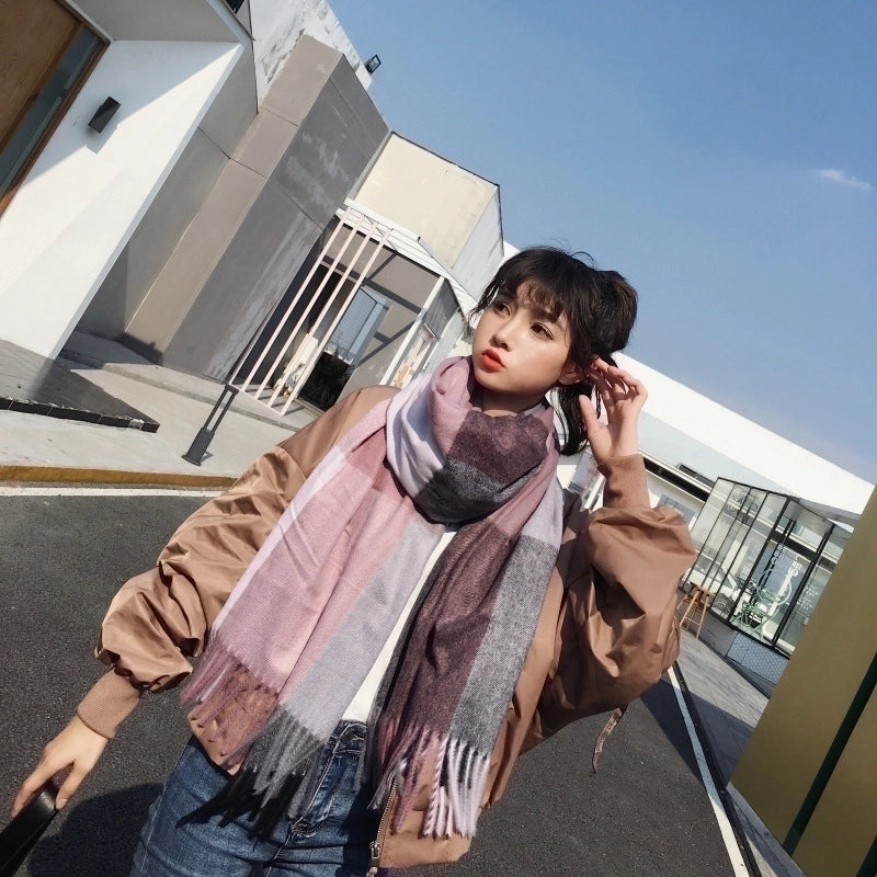 Cashmere Scarf  (blue)