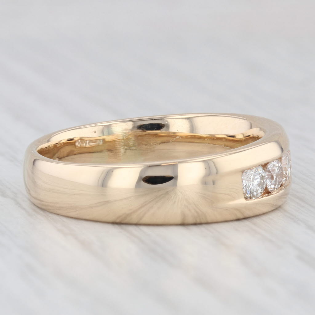 1ctw Diamond Men's Wedding Band 14k Yellow Gold Size 12.5 Ring