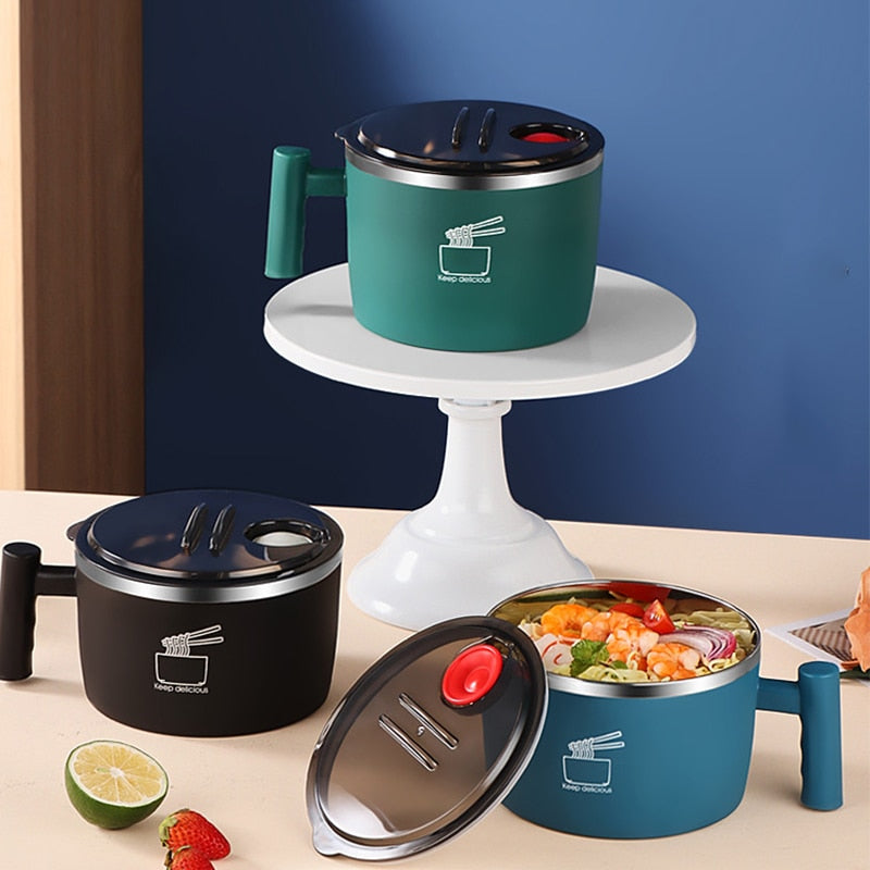 ChefGenius Ramen Bowl with Phone Holder Lid