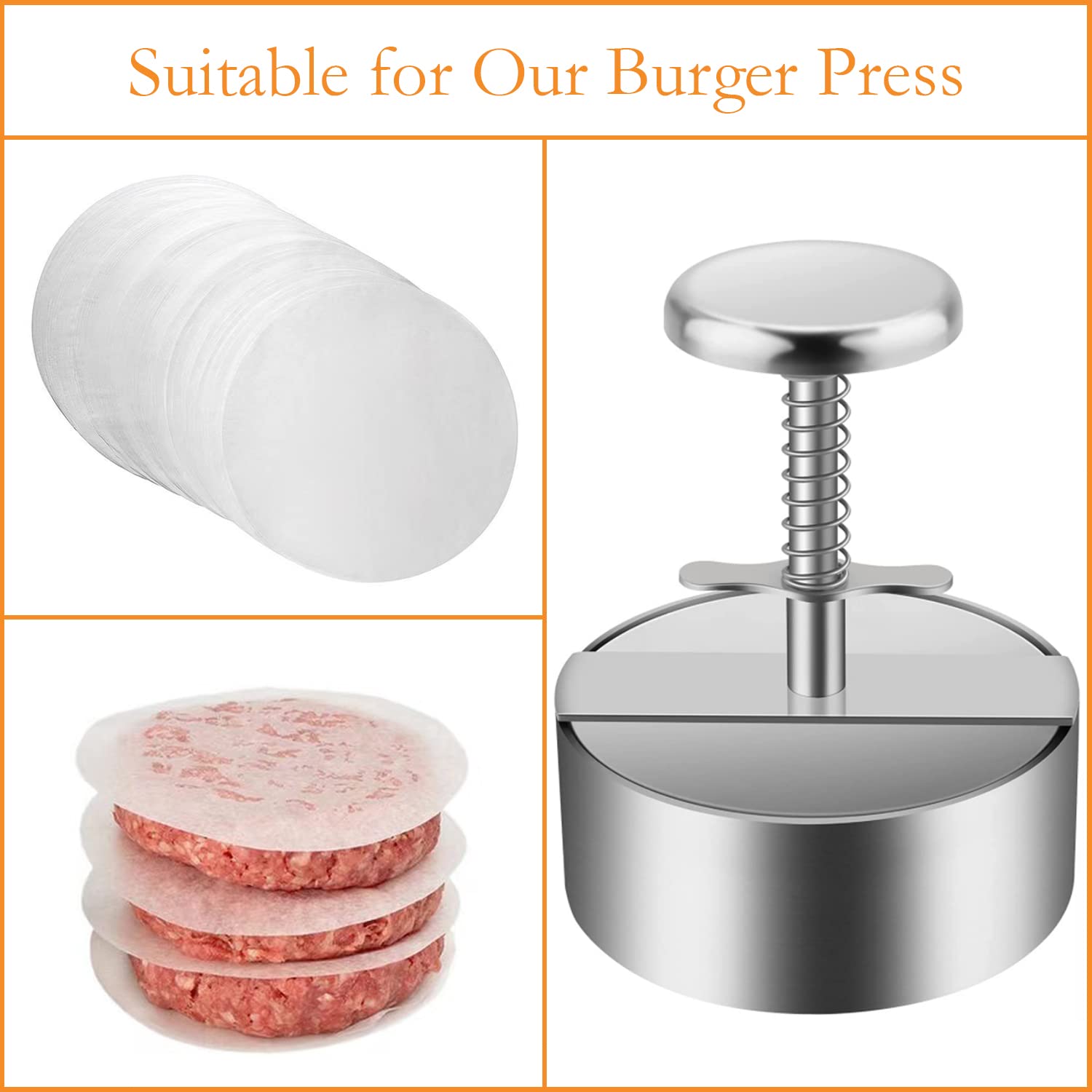 Manual meat press for hamburger patties✨