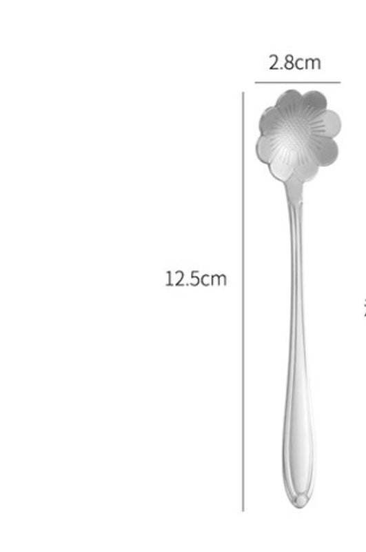 Casual Flower Stainless Steel Spoon