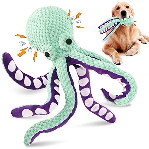 Squeaky Dog Toys for Large Dogs: Plush Dog Toys with Soft Fabric for Small. Medium. and Large Pets - Octopus Stuffed Dog Toys for Indoor Play