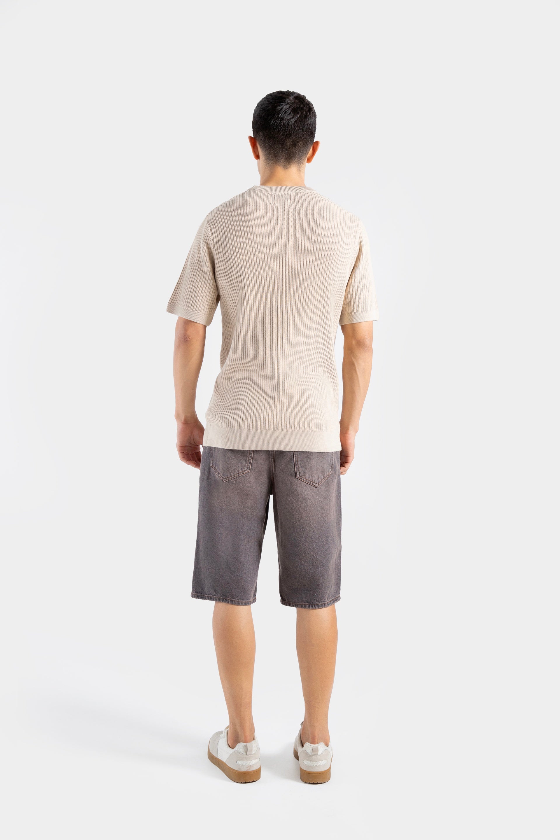 Jacquard Knitted T-shirt