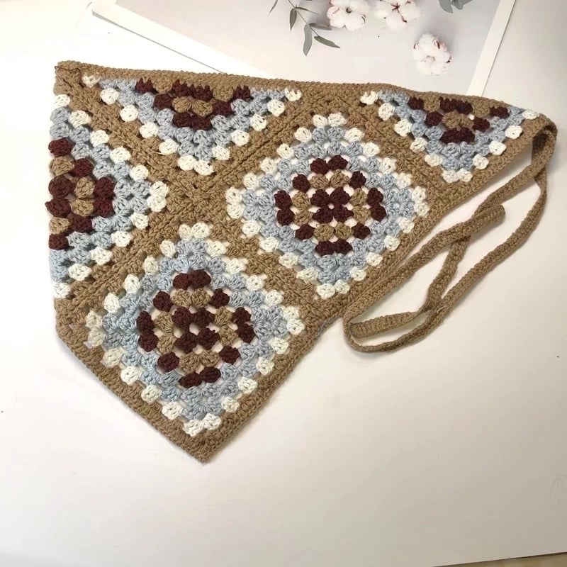 2 Pieces Unisex Vacation Pastoral Geometric Plaid Flower Cloth 1 Piece
