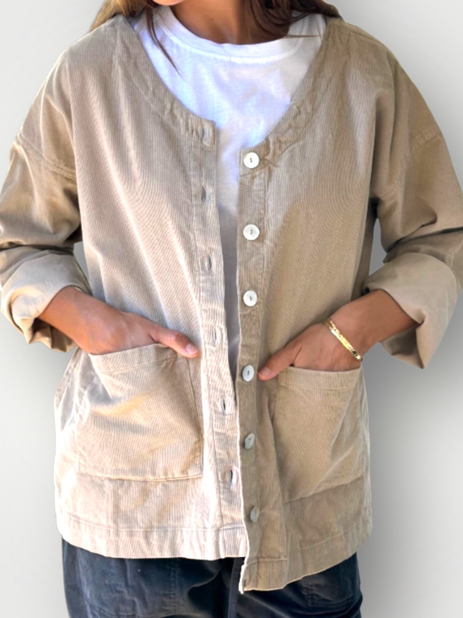 jamie jacket - almond cord