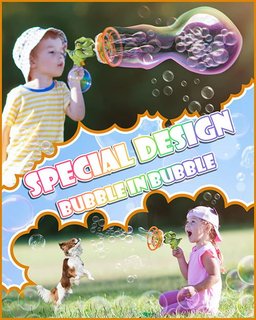 🔥🔥🔥BUY 2 FREE SHIPPING & 5% OFF- Dinosaur Bubble Machine Guns . Large Bubble Big Bubble Wand. Summer Outdoor Toys