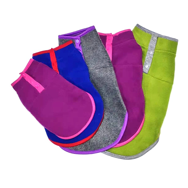 Contrast Color Fleece Dog Cat Vest