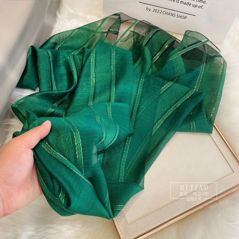 Women's Elegant Vintage Style Geometric Silk Silk Scarf