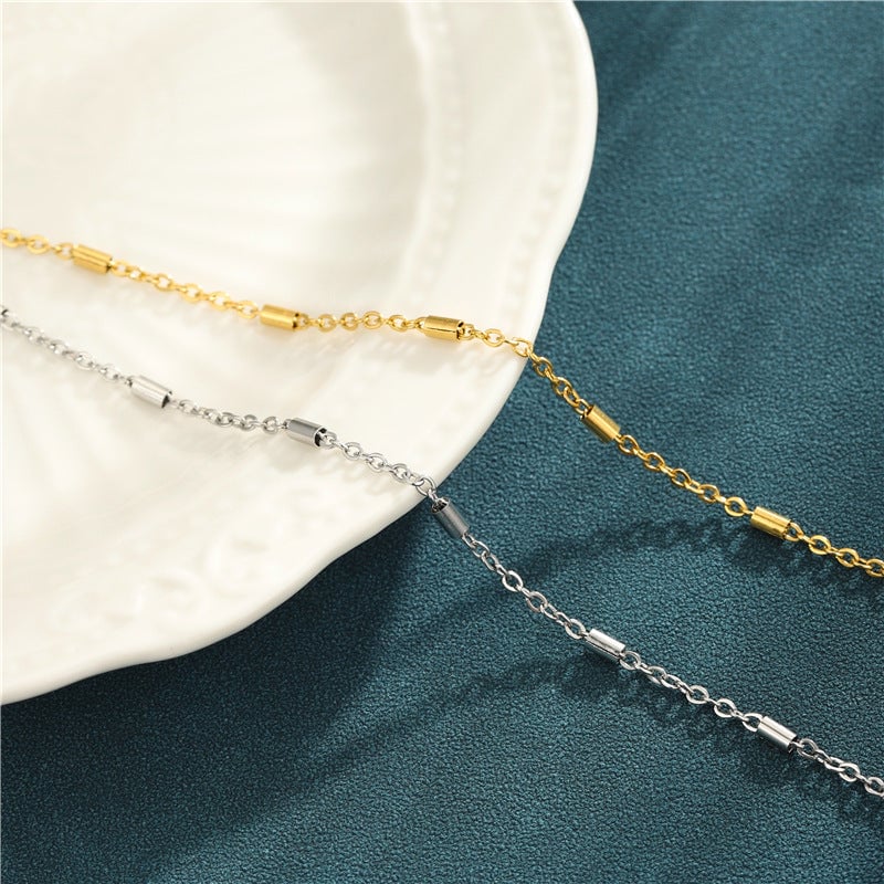 Women Minimalist Ellipse Geometric Stainless Steel Electroplating Bracelets