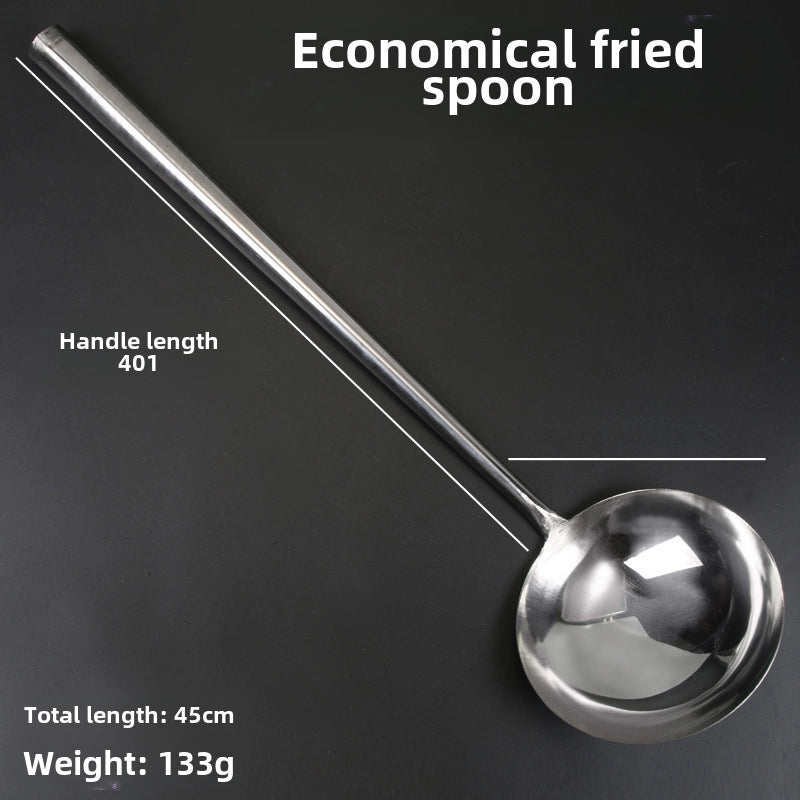 Stainless Steel Spatula Hotel Chef Special Cooking Spoon Home Cooking Spoon Long Handle Large Commercial Porridge Spoon Serving Spoon