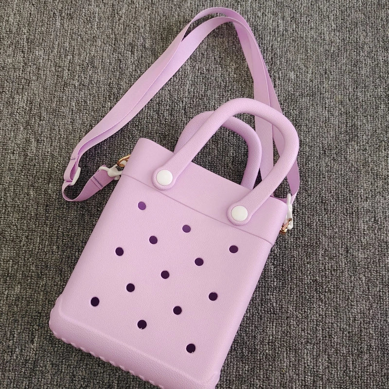 Women's Small EVA Solid Color Streetwear Hollow Square Open Handbag Crossbody Bag