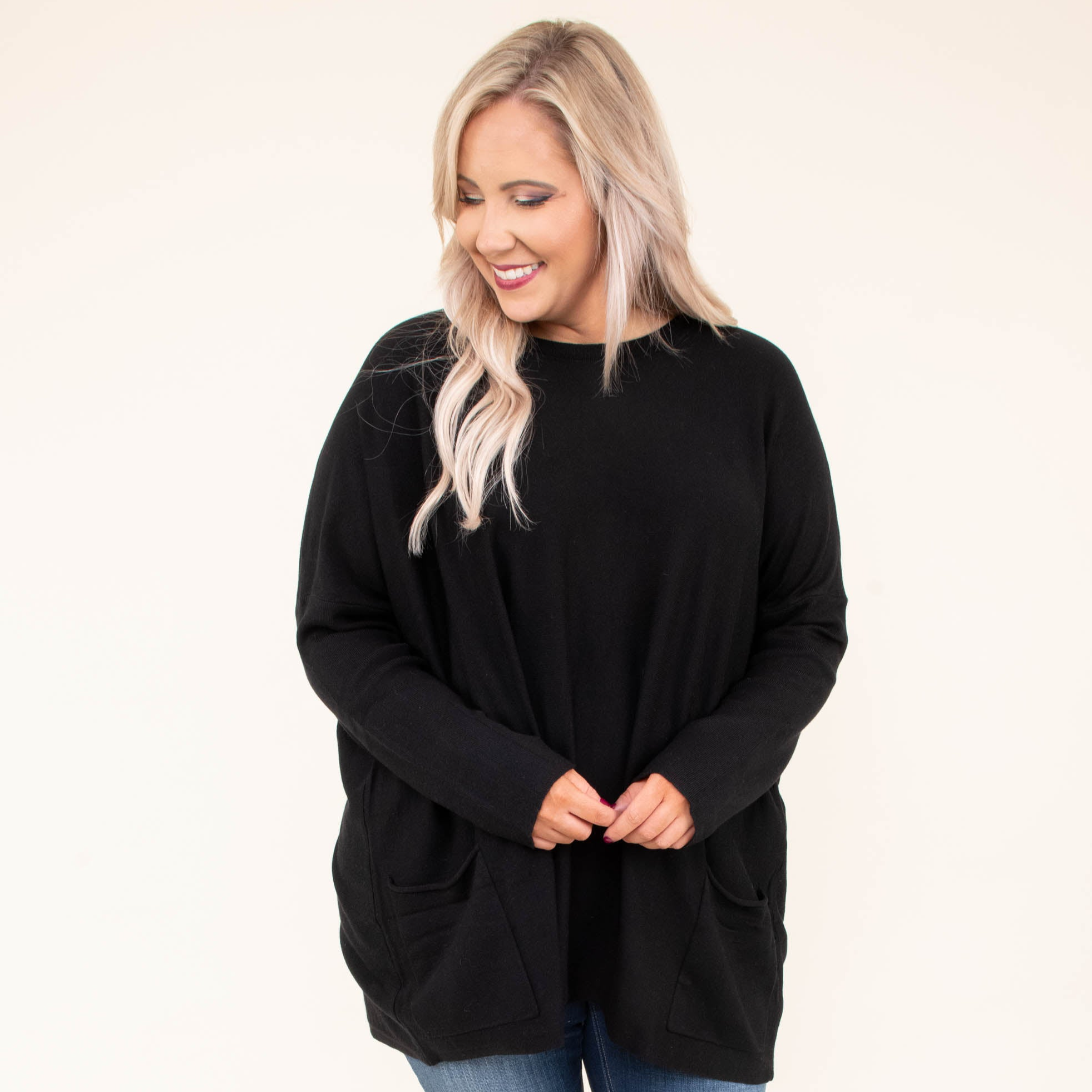 Snow Whispers Tunic. Black