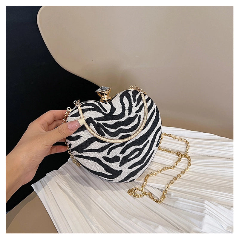 Special Material Zebra Leopard Round Evening Bags