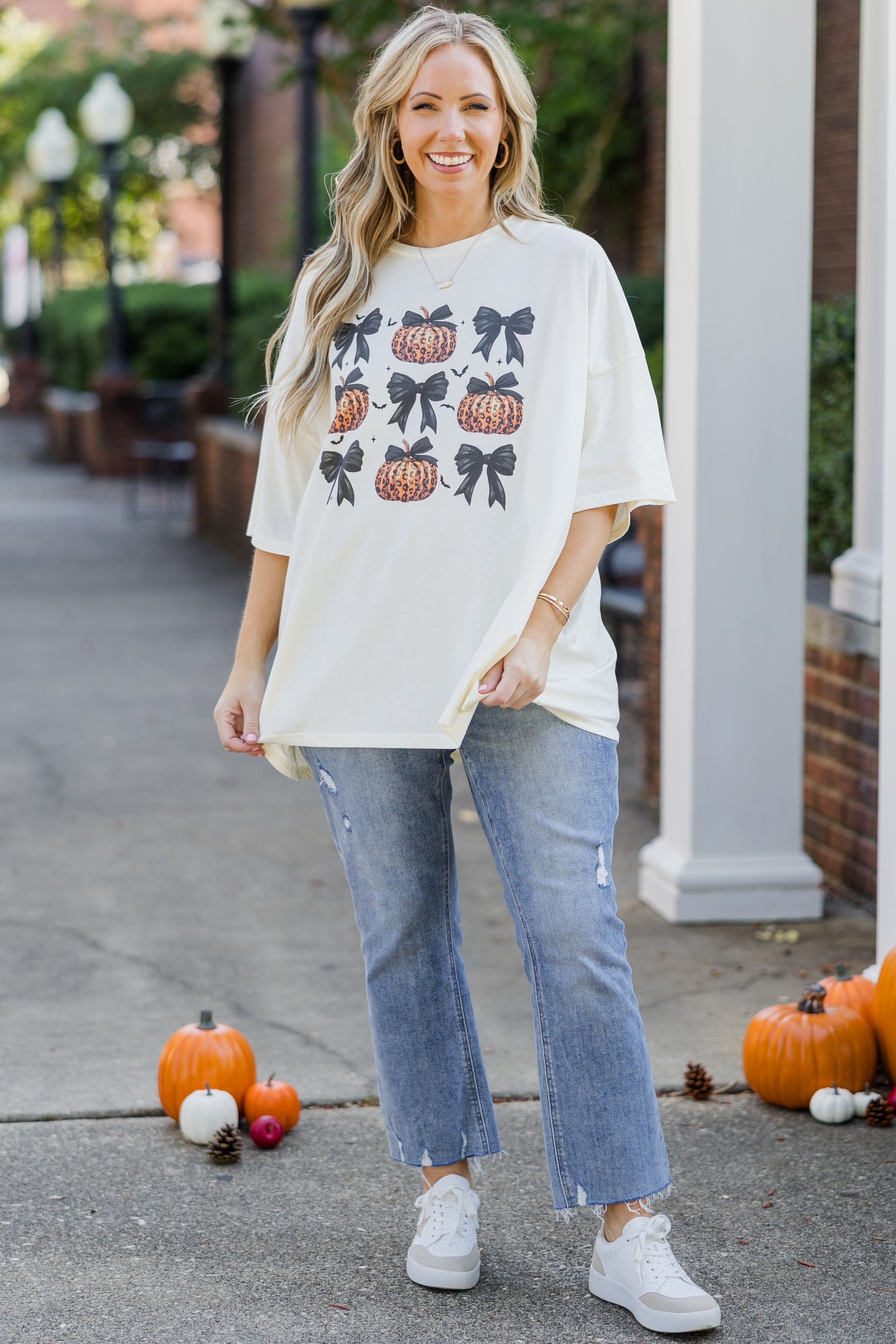 Fierce Halloween Boyfriend Tee. Ivory