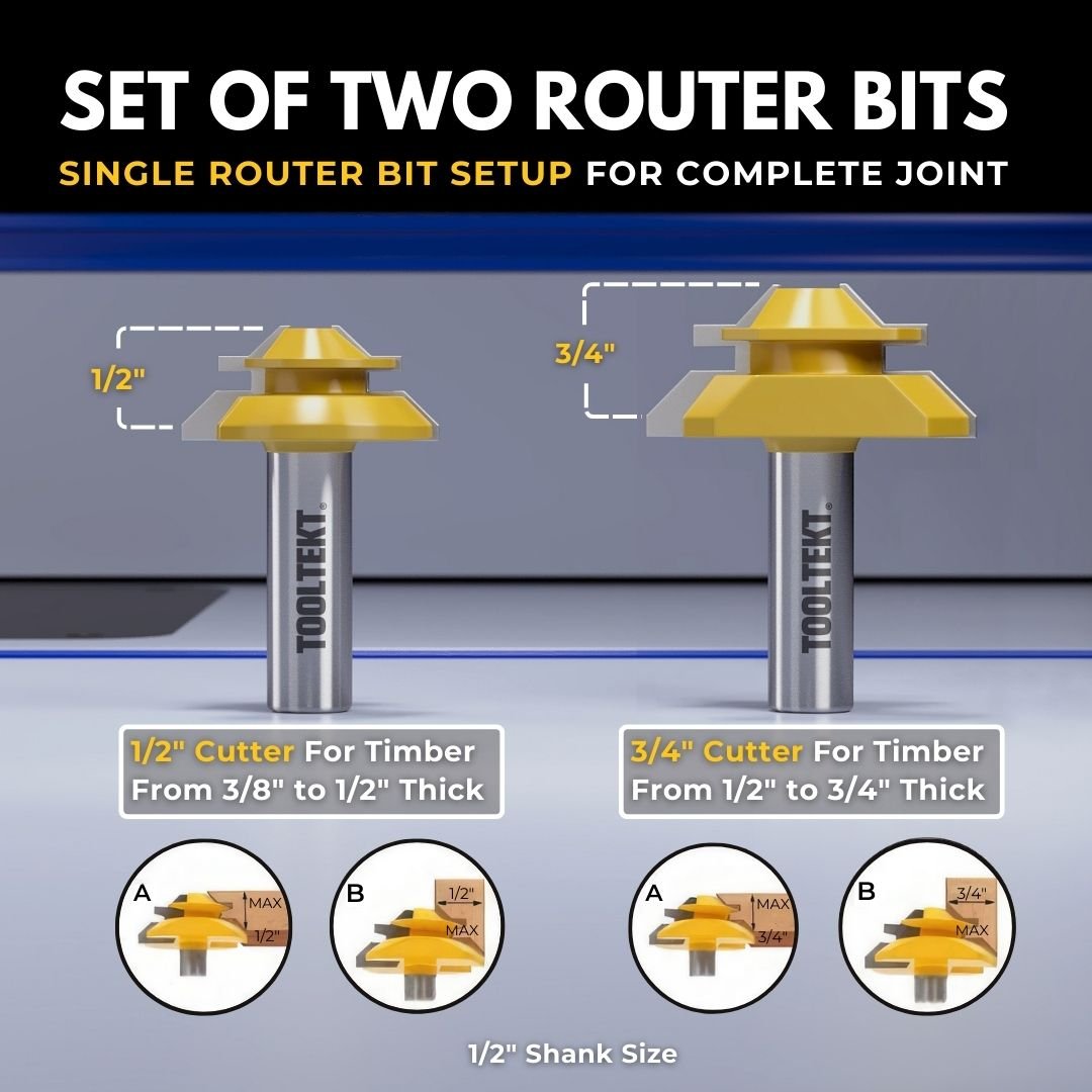 🎁HOT SALES ⏳45 °Miter Router Bit