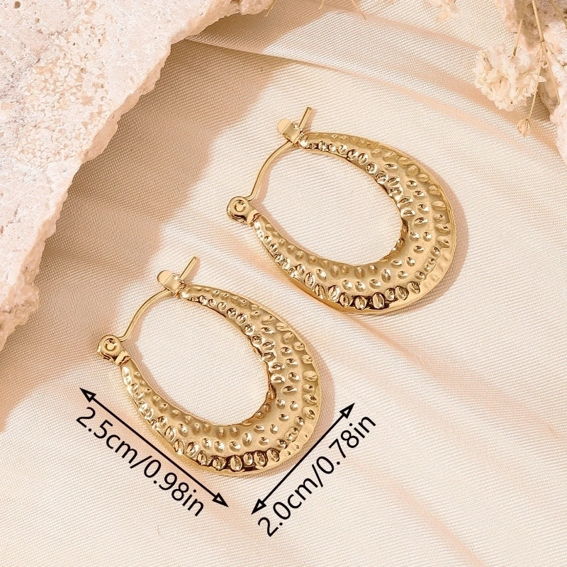 1 Pair 5 Pairs Minimalist Classic Style Solid Color Asymmetrical 304 Stainless Steel 18K Gold Plated Earrings