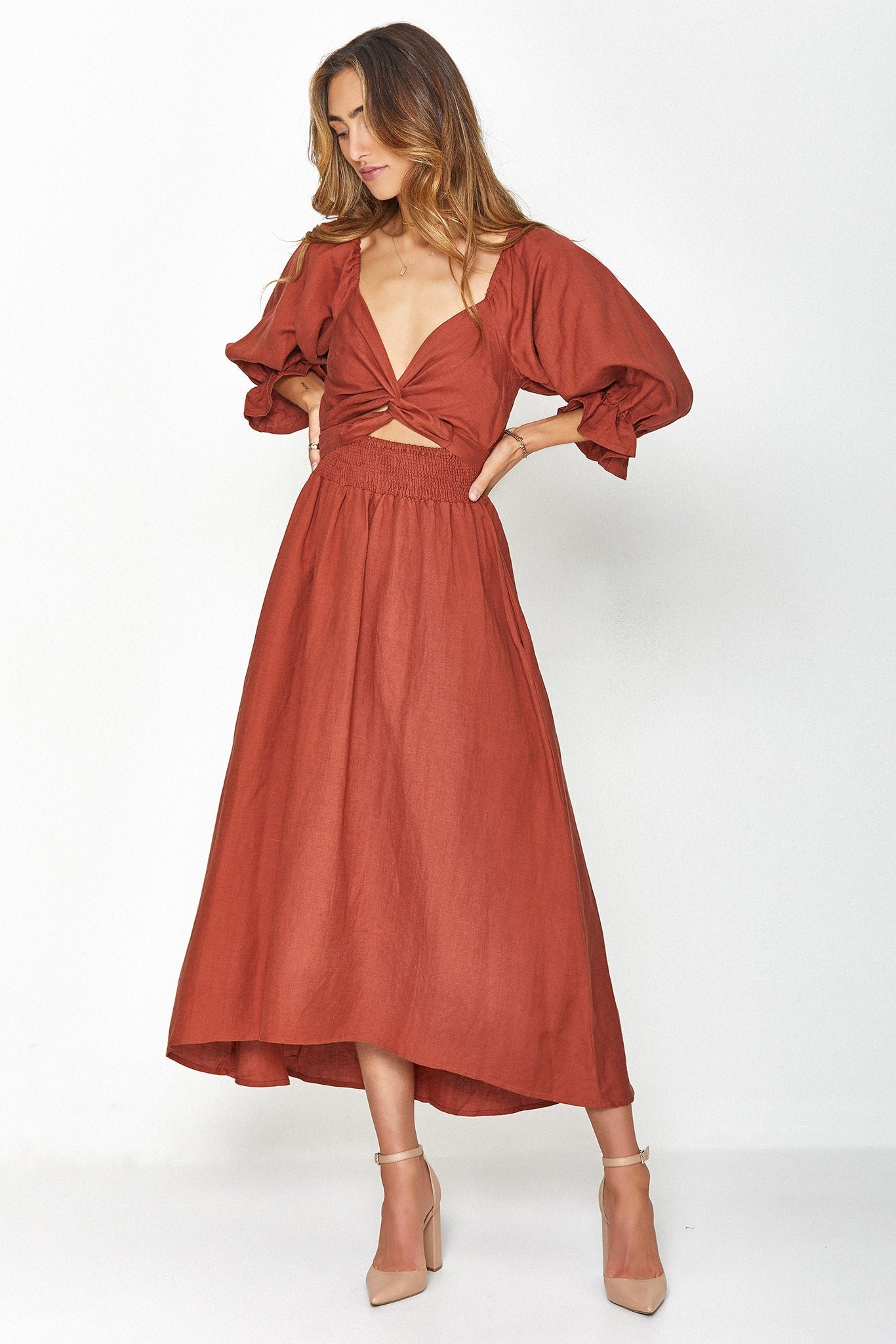 🔥Promotion - 49% OFF🔥French Ruffled Lantern Sleeves Multi-wear Dress
