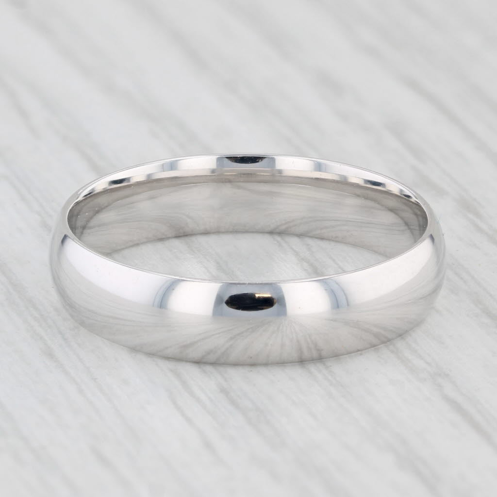 Classic Men's Wedding Band 14k White Gold Size 10-10-25 Ring