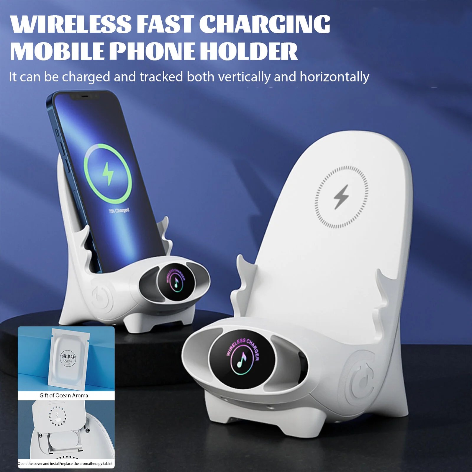 ✨2023 New ✨-Mini chair wireless fast charger multifunctional phone holder