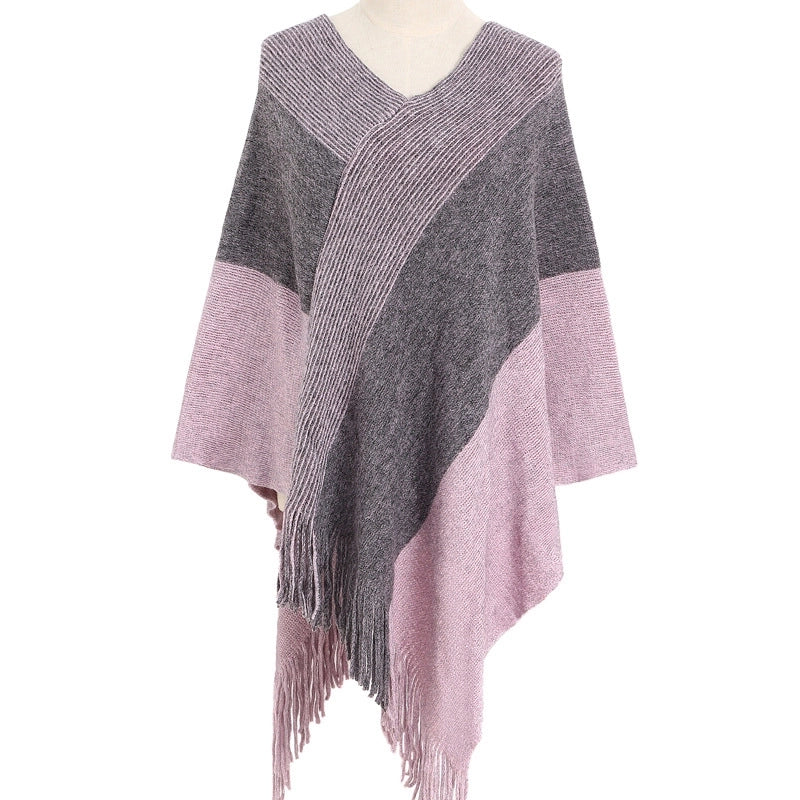 Women's Streetwear Geometric Imitation Cashmere Tassel Shawl