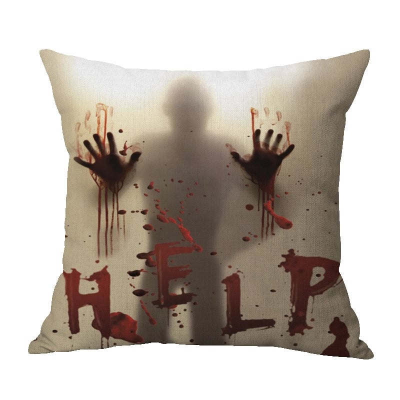 Halloween Punk Skull Linen Pillow Cases Couch & Sofa Decor
