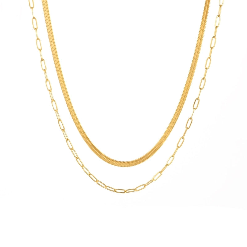 Minimalist Geometric Solid Color Titanium Steel Necklace
