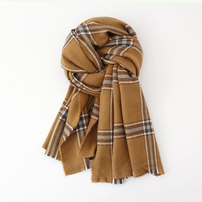 Women's Elegant Business Basic Color Block Acrylic Scarf