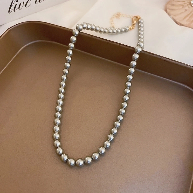 Round Pearl Plating Women's Necklace