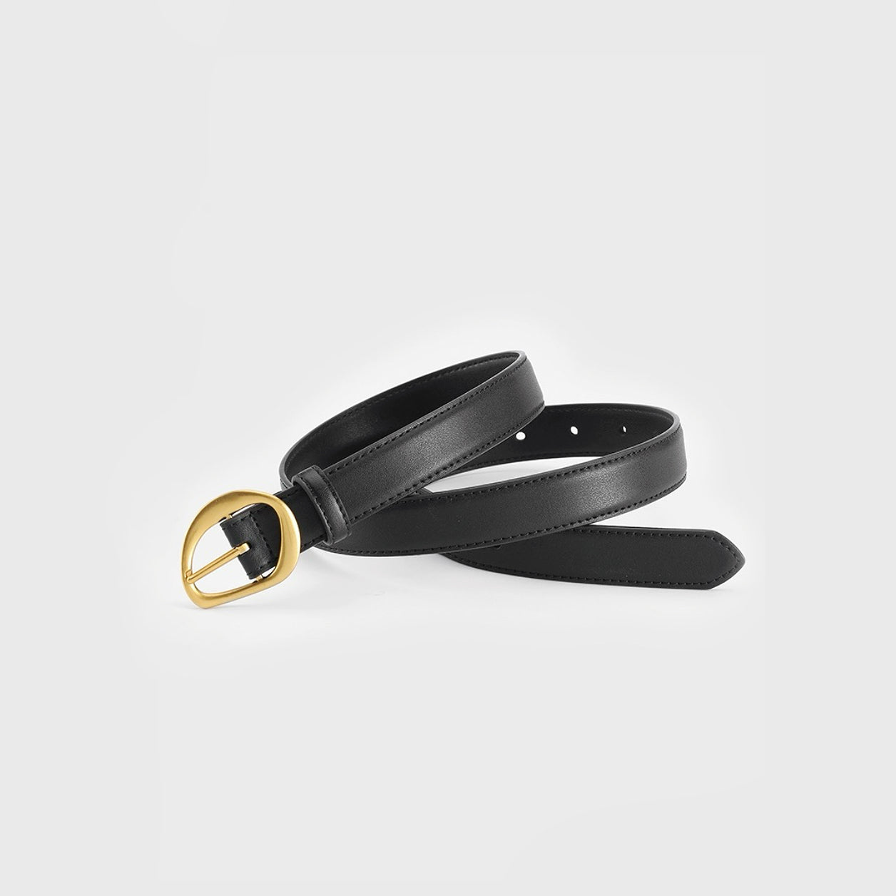 Curved Oval Buckle Belt