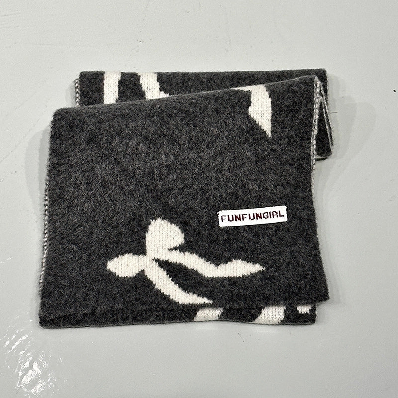 Women's Sweet Bow Knot 羊毛混纺 Scarf