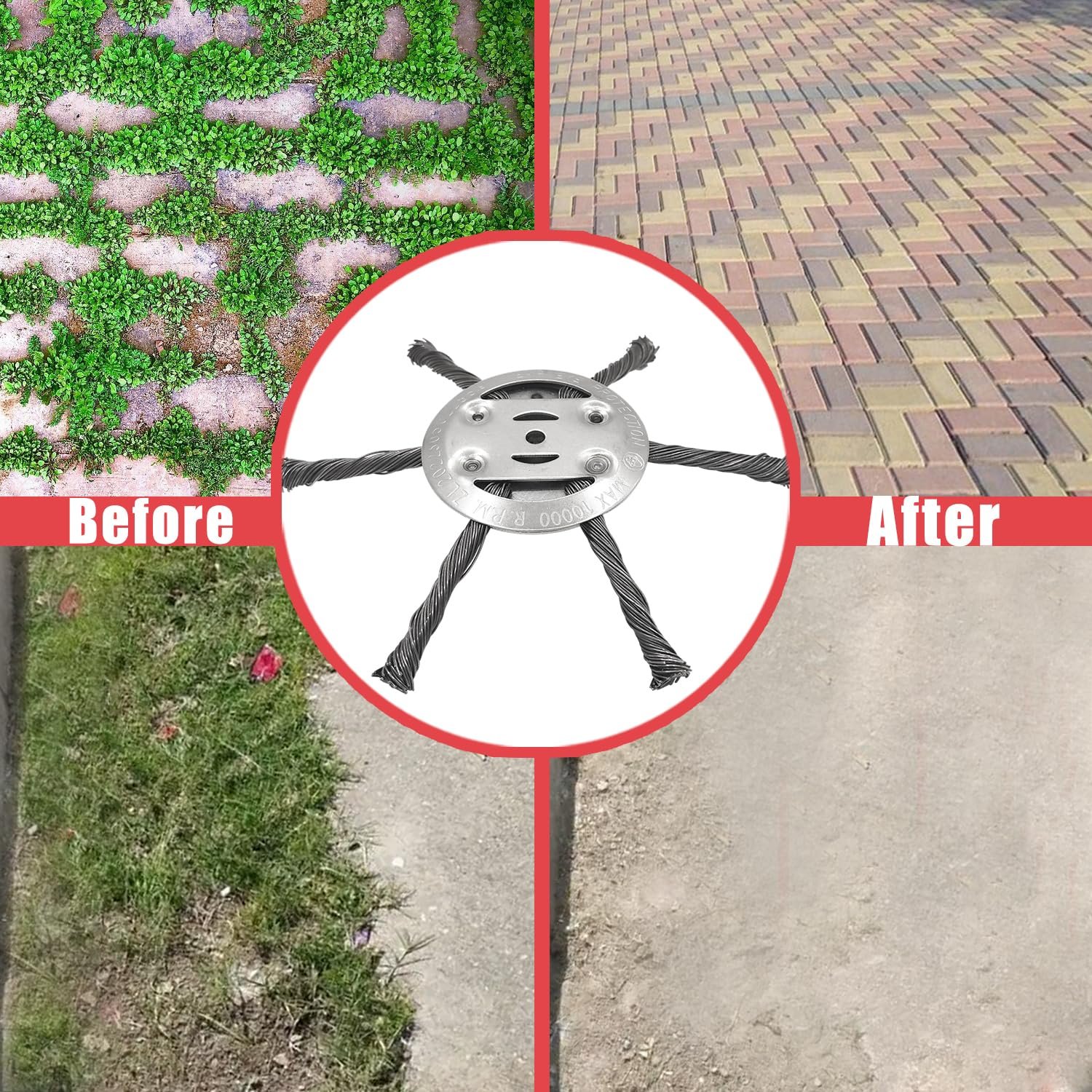 6 inch Steel Wire Weed Brush Cutter Trimmer Head
