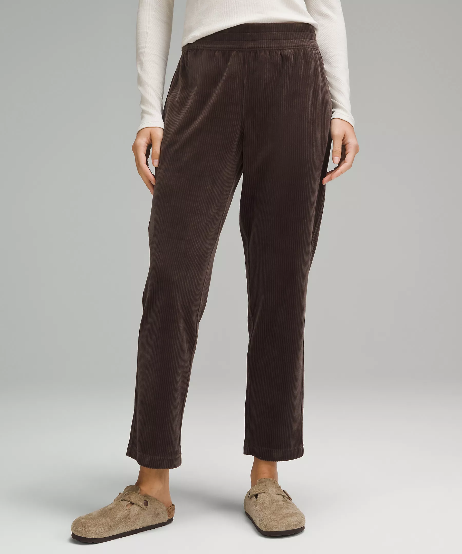 lululemon Scuba Mid-Rise Straight-Leg Pant 7/8 Length Velvet Cord