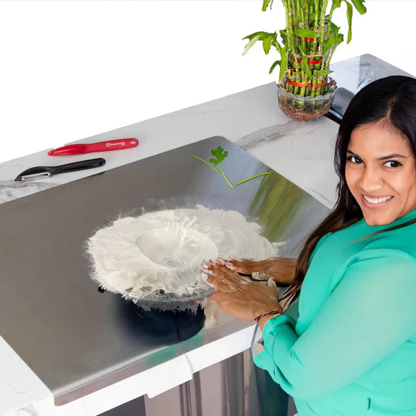 Stainless Steel Kitchen Chopping Board 41 x 31 Cm (Big Size) 306 Food Grade Steel
