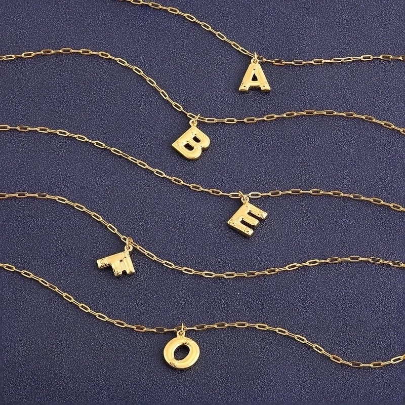 Preppy Style Solid Color Shiny Letter 304 Stainless Steel Pendant Necklace