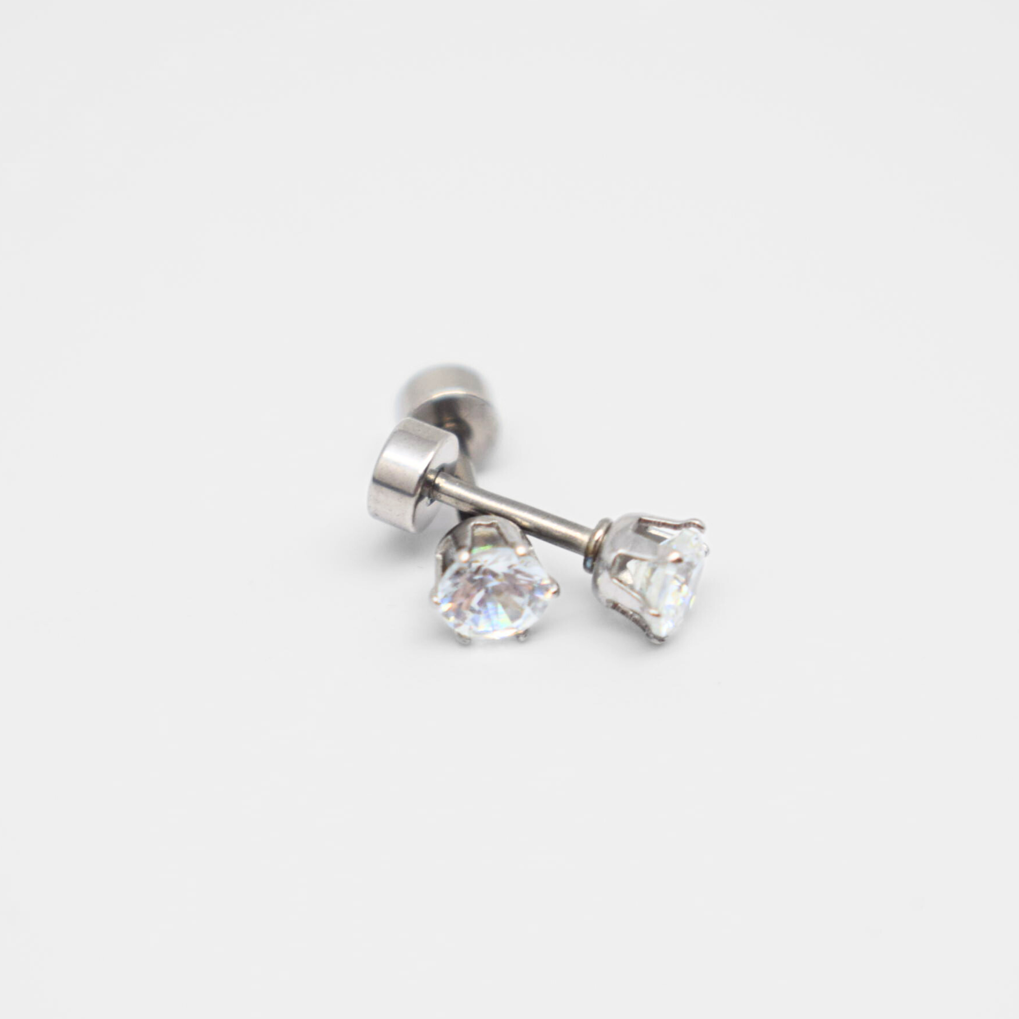 4mm Diamond studs - Silver
